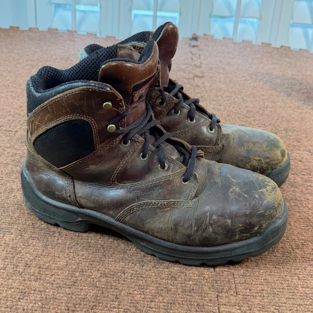 Red Wing 4421 Mens Brown Leather Steel Toe MetGuard Work Boots Size 11.5 D EH